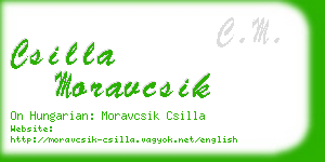 csilla moravcsik business card